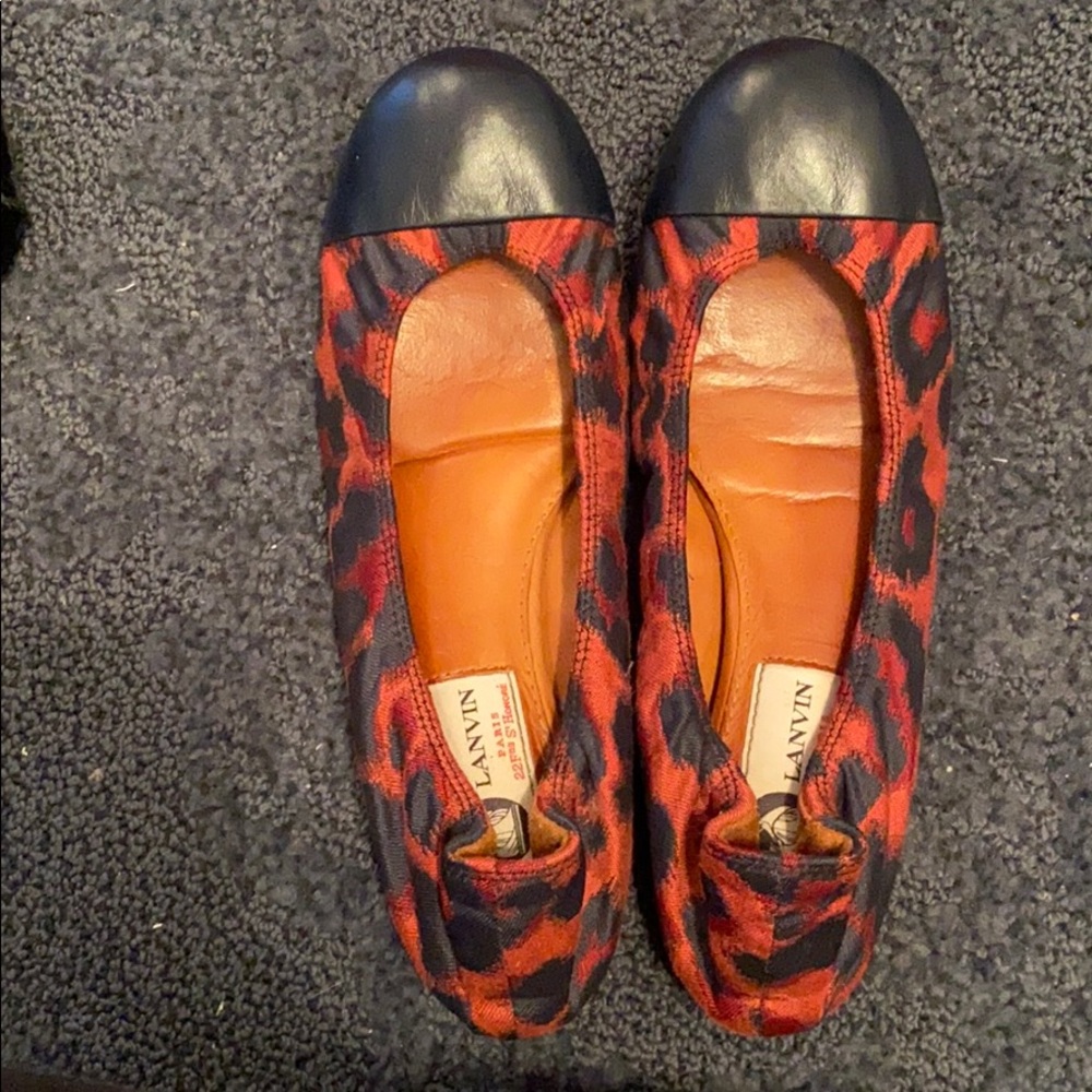 Lanvin red and blue women’s flats